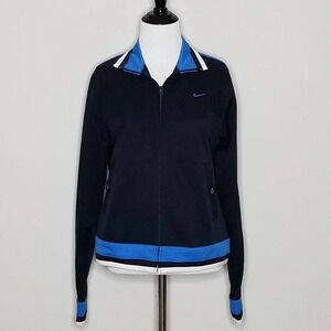 Nike Navy Blue Stripe Zip Up Jacket M